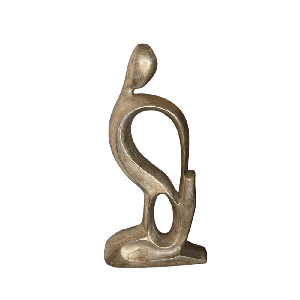 Home Decor antiqued gold silver abstract contemporary modern display statue art
